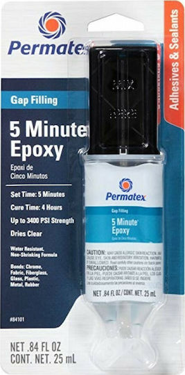 Permatex Perma Poxy Εποξική Κατασκευαστική Κόλλα 2 Συστατικών Διάφανη 50ml
