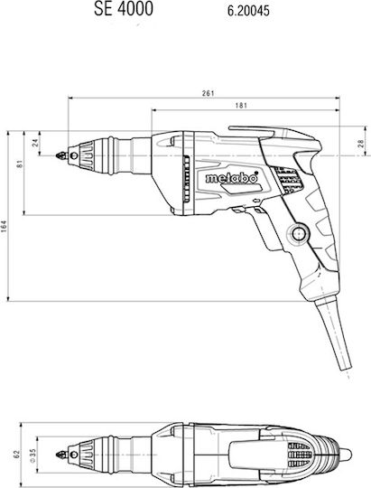 Metabo SE4000 Κατσαβίδι Γυψοσανίδας Ρεύματος 600W - Image 2