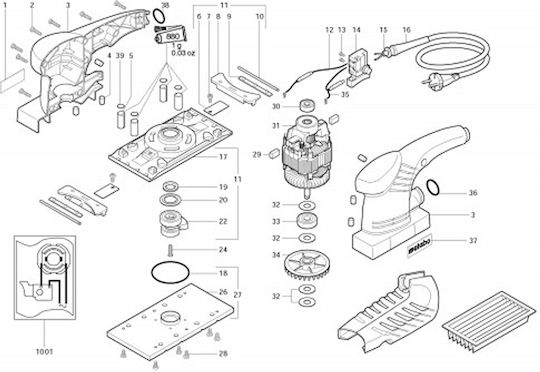Metabo SR 10-23 Intec Παλμικό Τριβείο 200W με Σύστημα Αναρρόφησης - Image 4